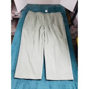 Alfred Dunner Dress Pants Size 24 W Womens Green Pull On Stretch Ladies NWT